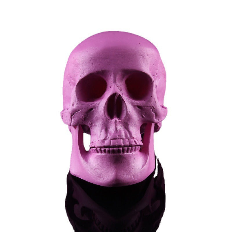 Purple Anatomical Skull Ornament for Gothic Decor