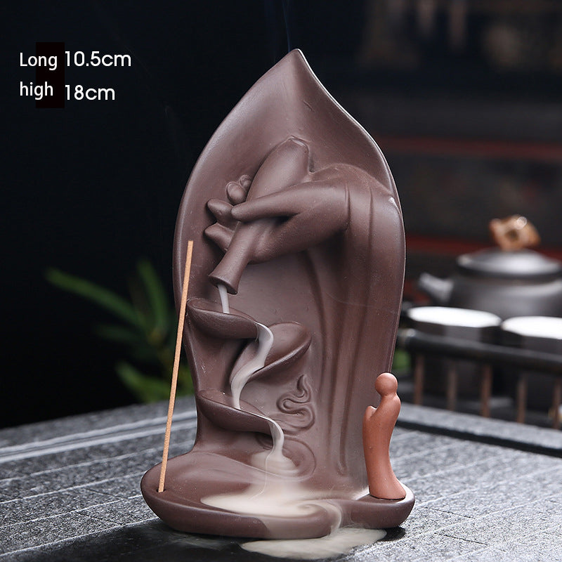 Backflow Incense Burner for Calming Home Ambience Decor