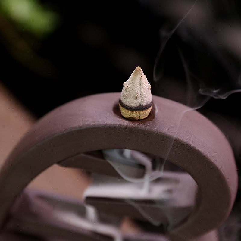 Backflow Incense Burner for Calming Waterfall Smoke