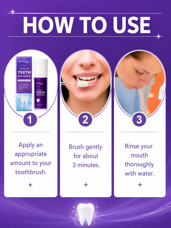 Purple Toothpaste — Whitens Teeth & Removes Hidden Stains