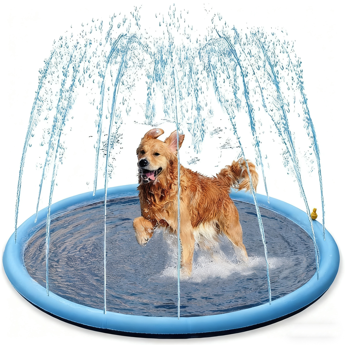 Dog Splash Pad Mat for Easy Backyard Cooling Water Play