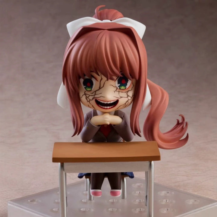 Monica Anime Figure with Face-Changing Classroom Scene