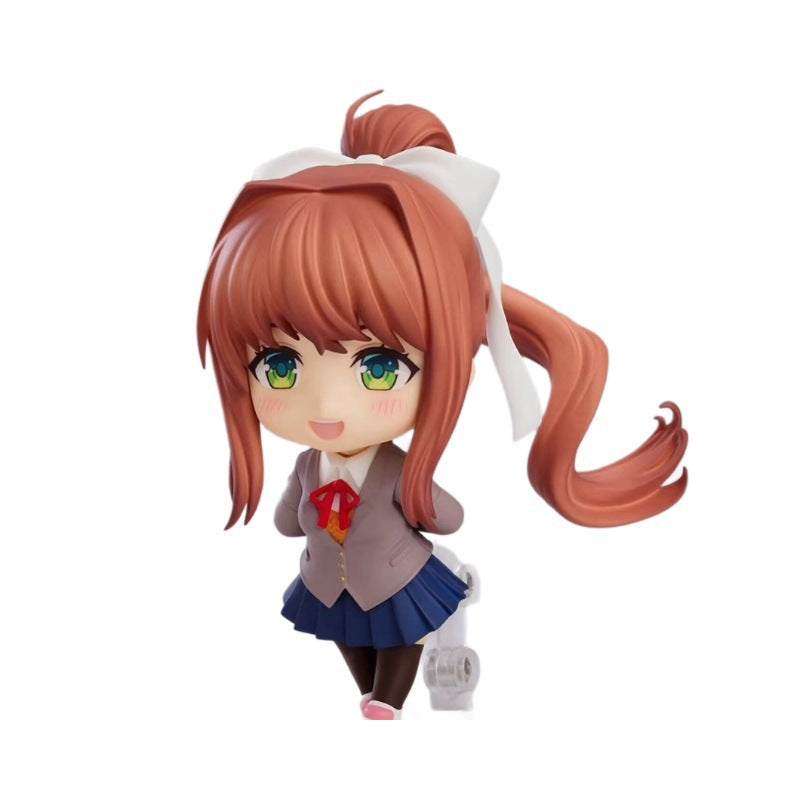 Monica Anime Figure with Face-Changing Classroom Scene