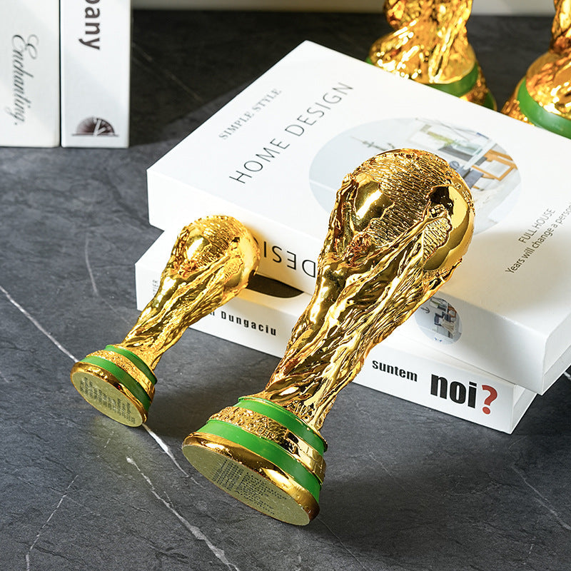 World Cup Trophy Ornament – Gold Football Fan Decor