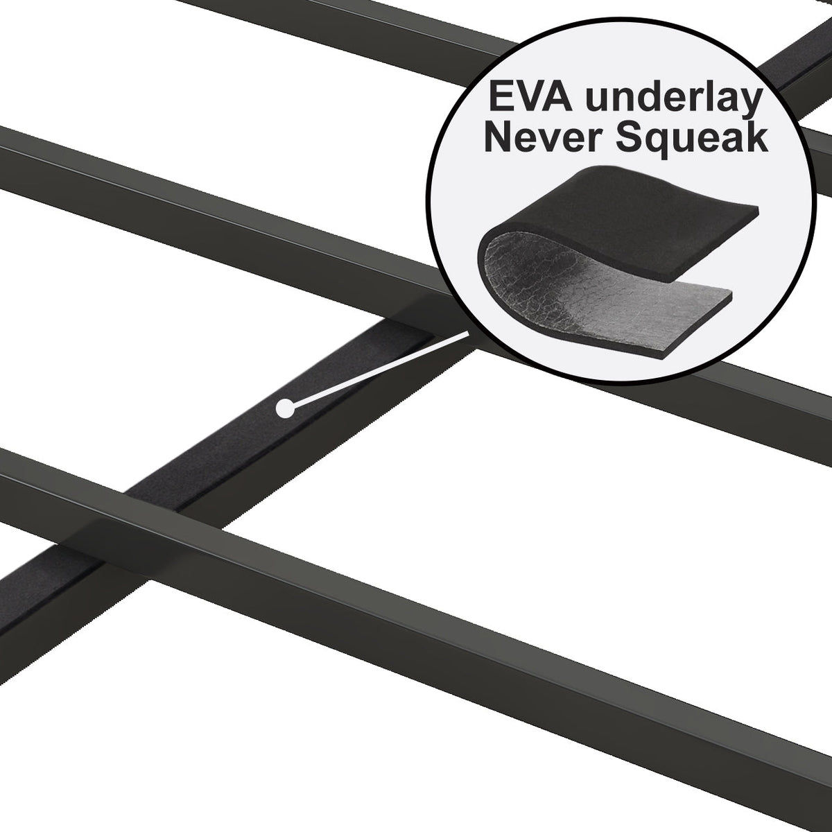Queen Bed Frame with Charging Station and Headboard Shelf