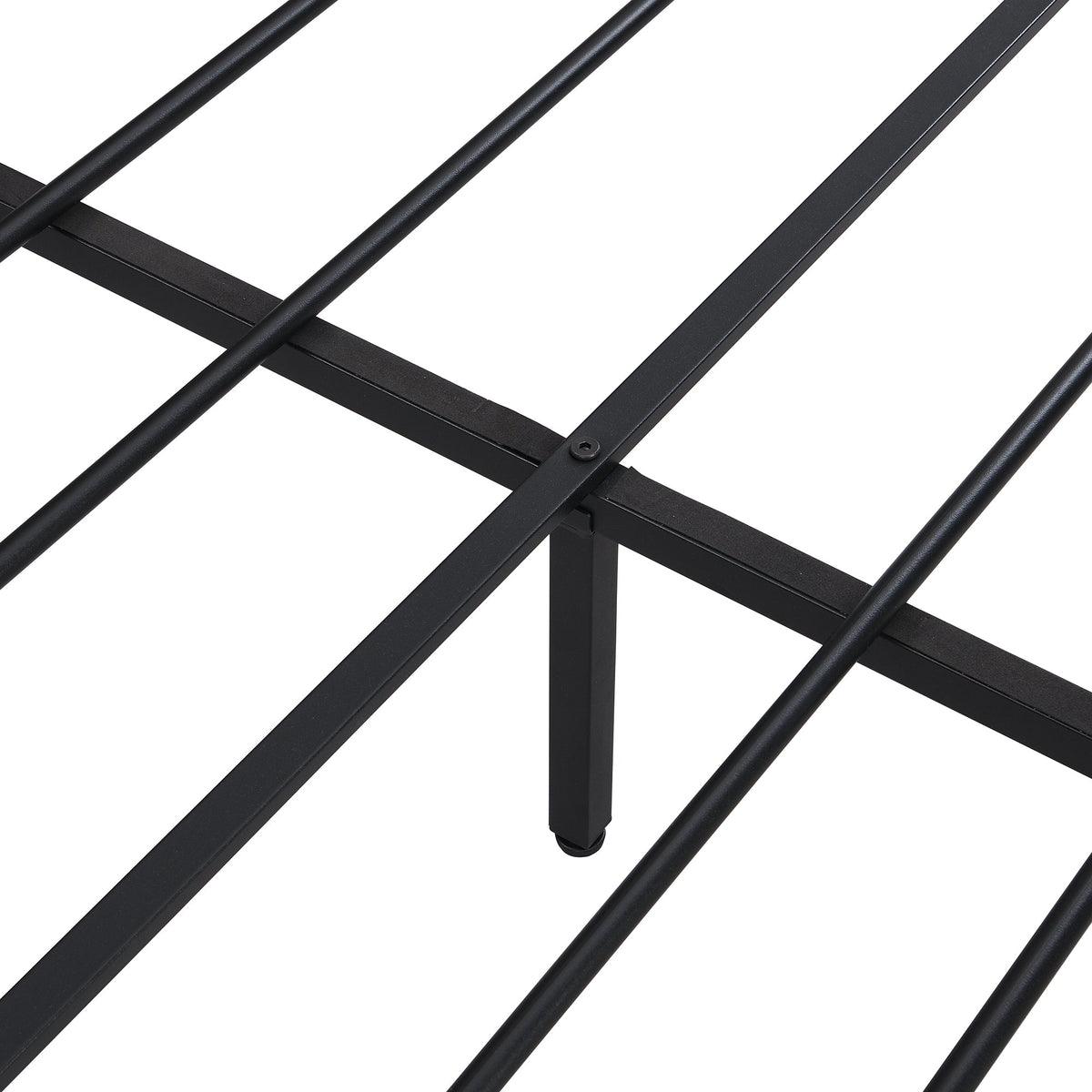 Queen Metal Platform Bed Frame with Headboard Shelf and USB