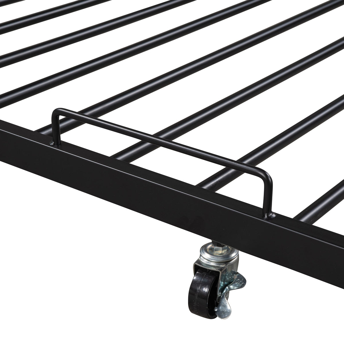 Queen Platform Bed Frame with USB Ports and Trundle