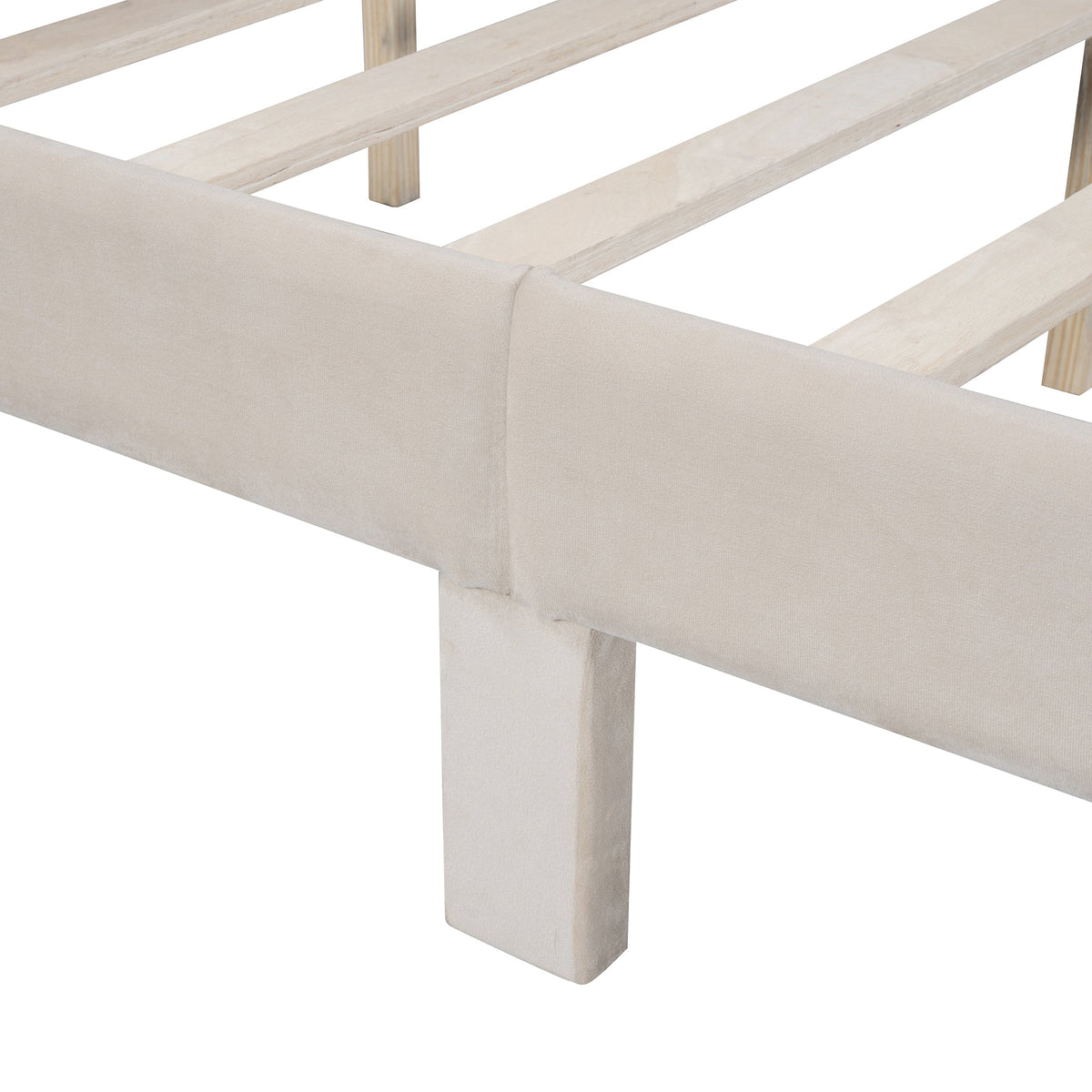 Queen Upholstered Platform Bed with Storage Drawer