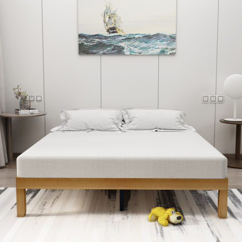 Queen Wood Platform Bed Frame, No Box Spring Needed
