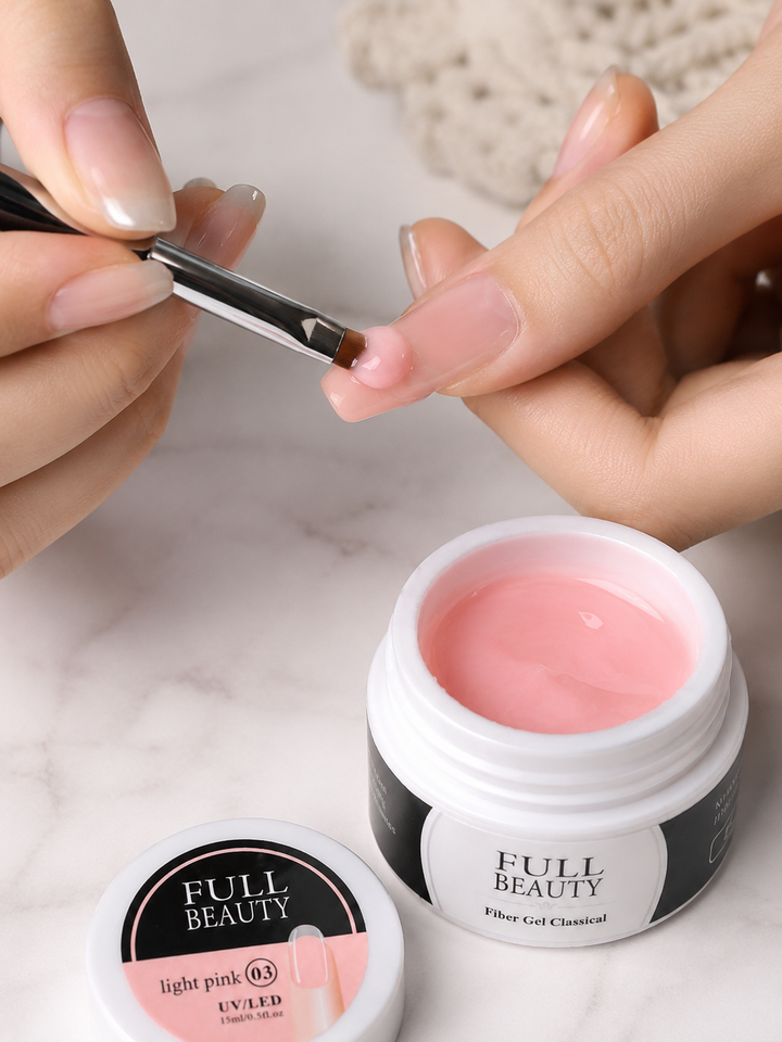 Quick Build Fiber Gel for Nail Extensions & Repair — 15ml