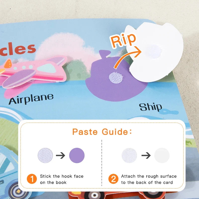 Quiet Sticker Book for Toddler Learning and Travel