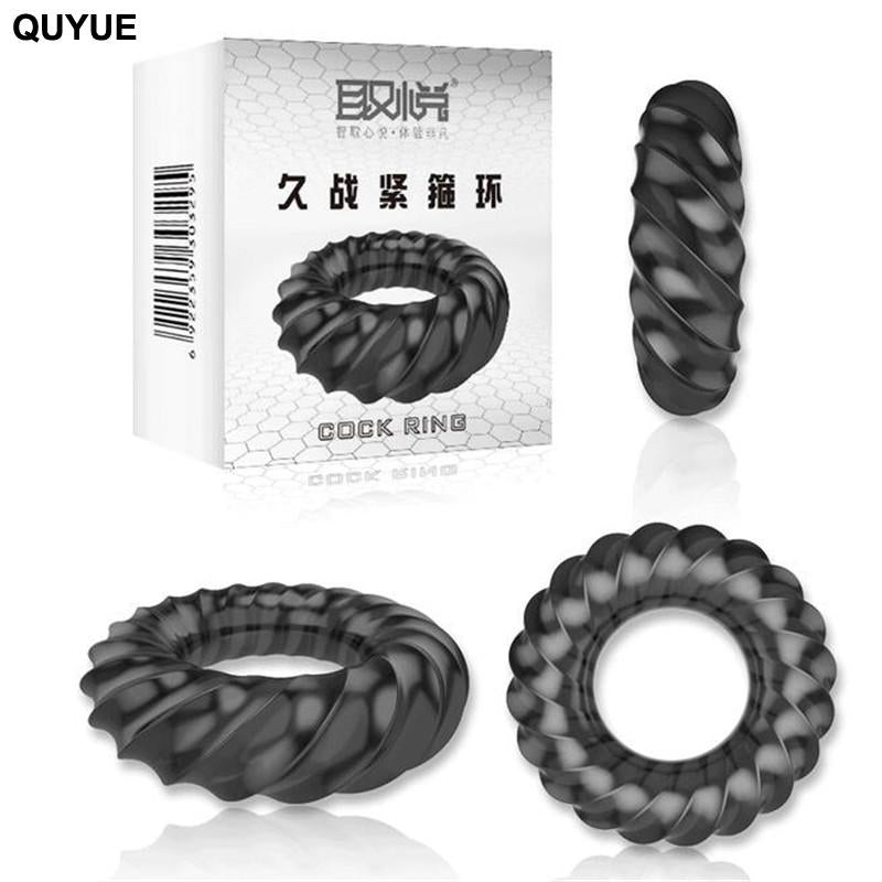 TPE Cock Ring for Ejaculation Delay and Textured Stimulation