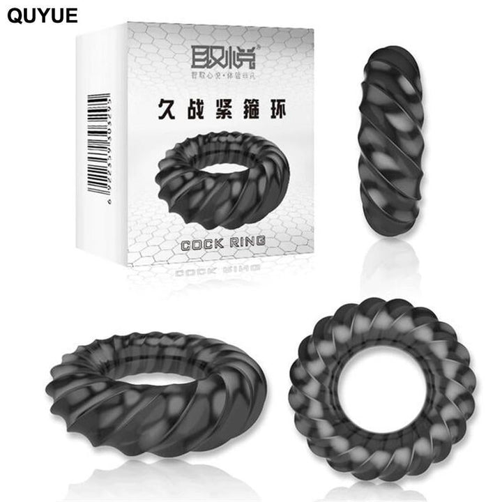 TPE Cock Ring for Ejaculation Delay and Textured Stimulation