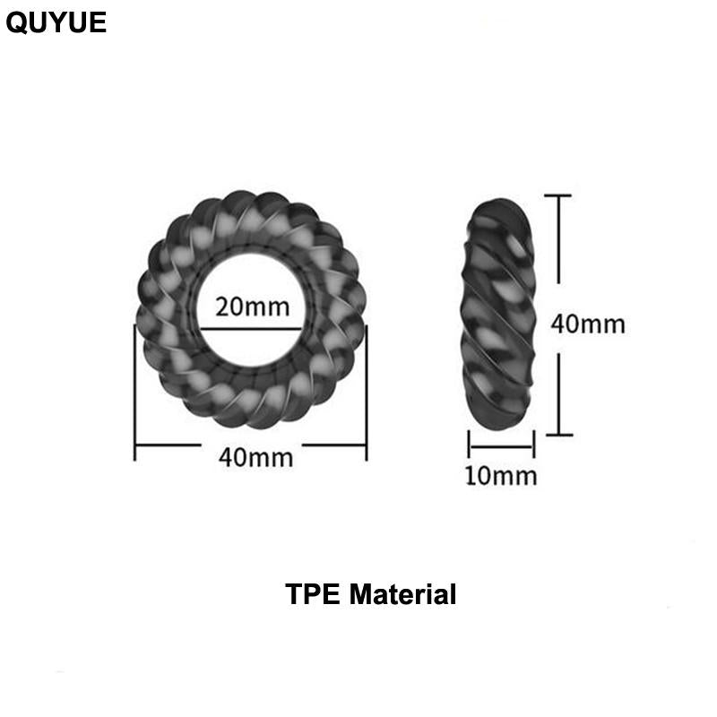 TPE Cock Ring for Ejaculation Delay and Textured Stimulation