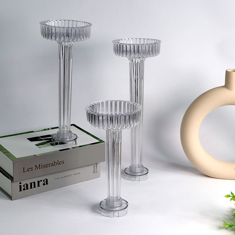 Candle Mold for Sculptural Ribbed Pedestal Candles