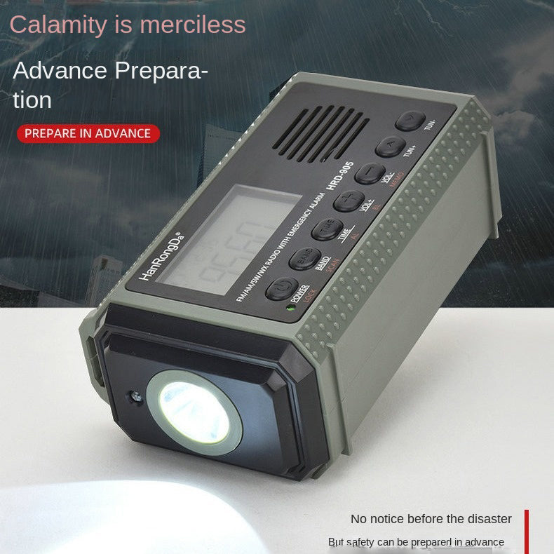 Emergency Radio with 10000mAh Power Bank and Solar Charging