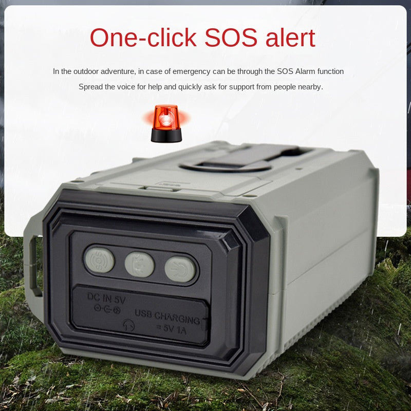 Emergency Radio with 10000mAh Power Bank and Solar Charging