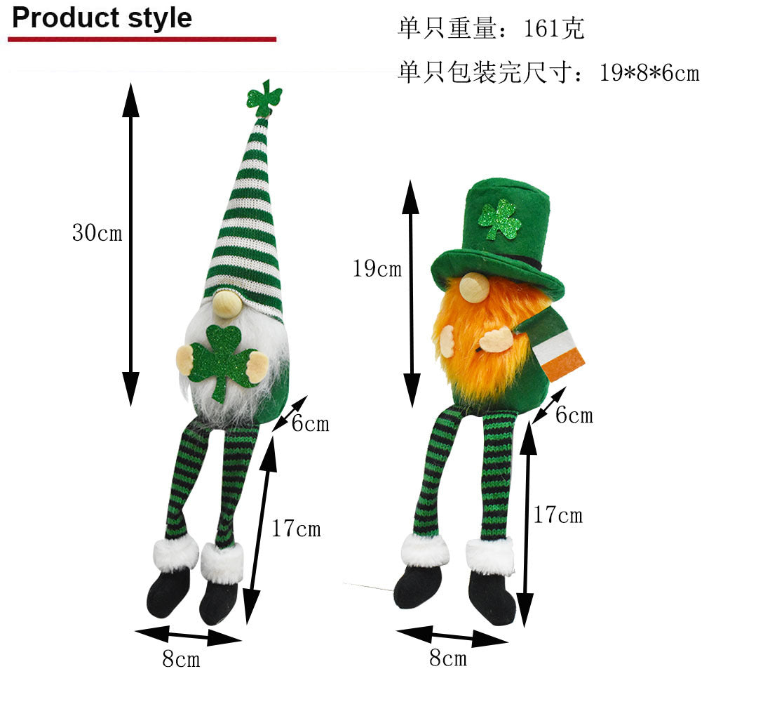 St. Patrick's Day Gnome Trio for Cheerful Shelves