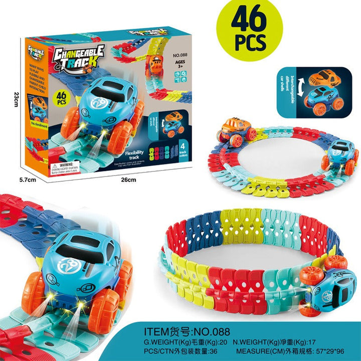 Flexible Track Toy Car Set for Creative STEM Playtime