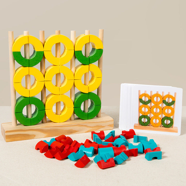 Wooden Building Blocks Set for Creative Shape Learning