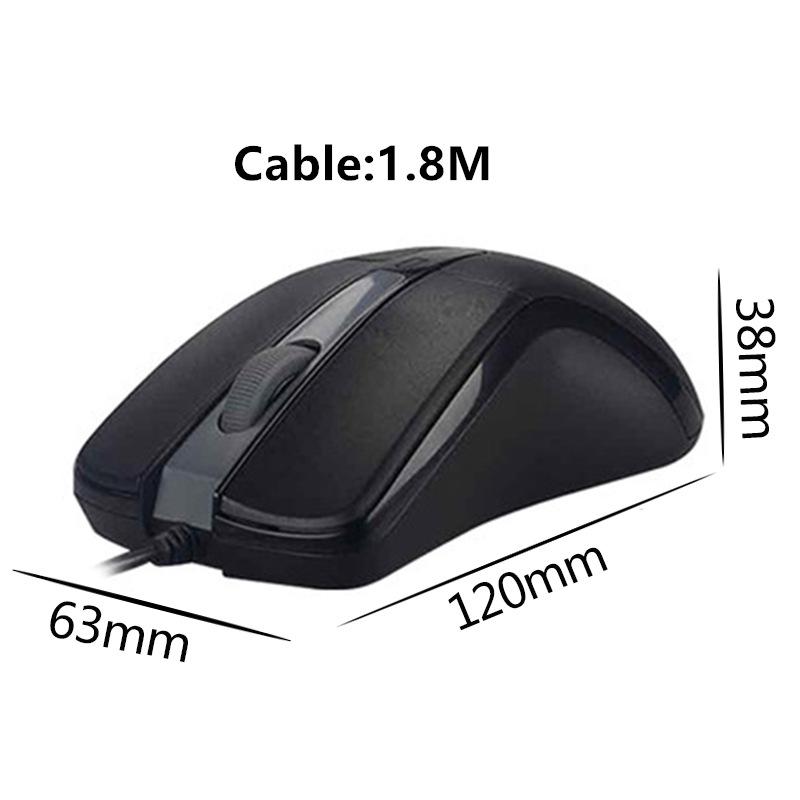 Wired USB Optical Mouse 1000 DPI for Everyday PC Use
