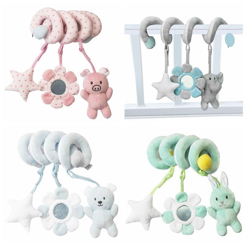 Baby Crib Toy Spiral Plush Sensory Stimulation Set