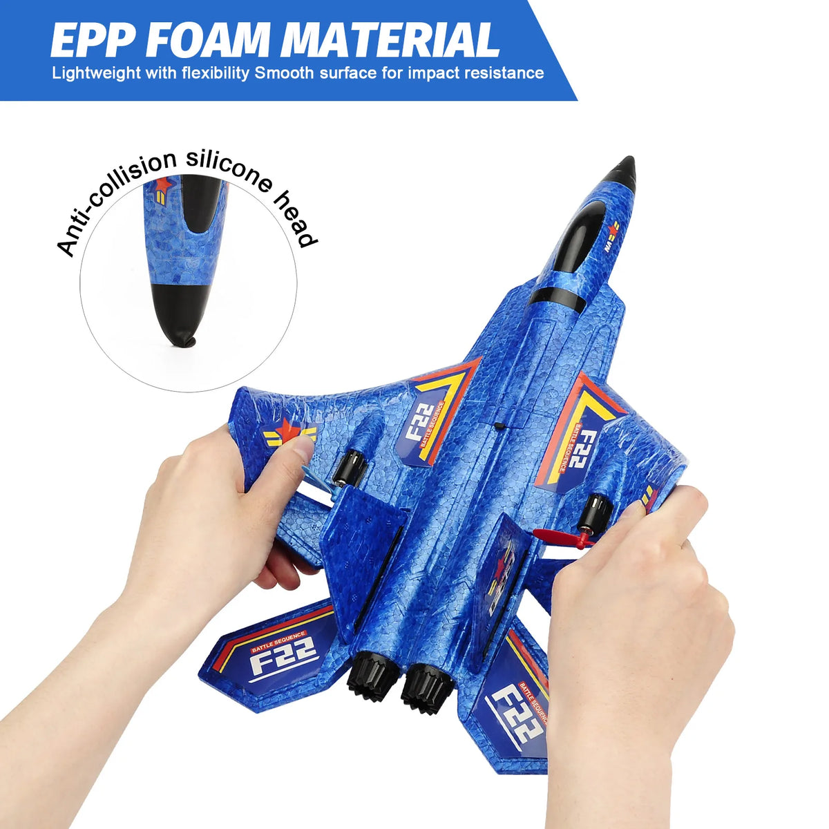 RC F22 Raptor Airplane With Night Flight LED Lights