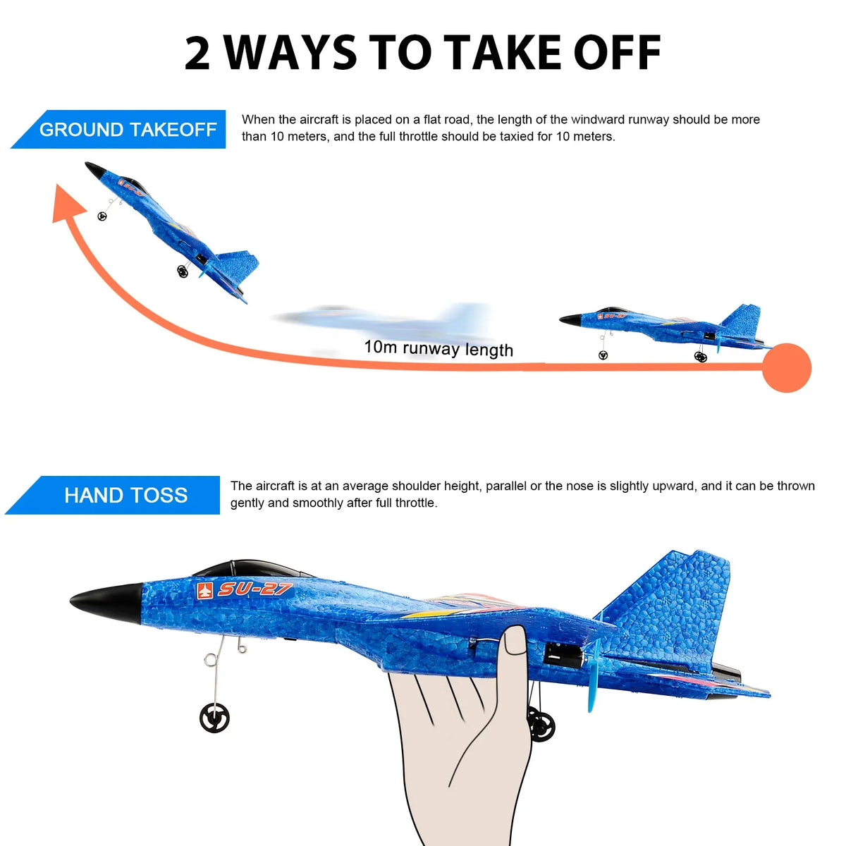 RC Airplane Toy With LED Lights for Day-Night Family Fun