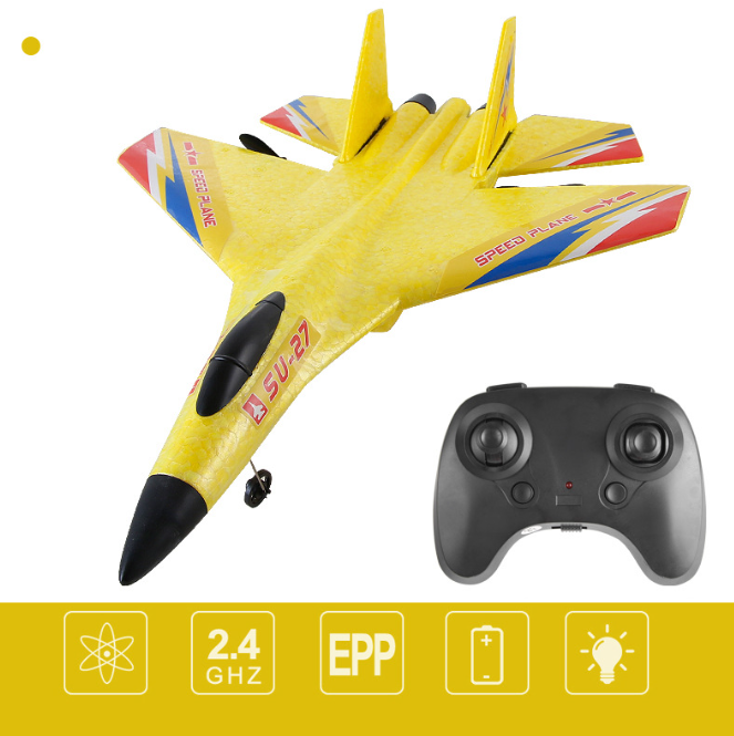 RC Airplane Toy With LED Lights for Day-Night Family Fun