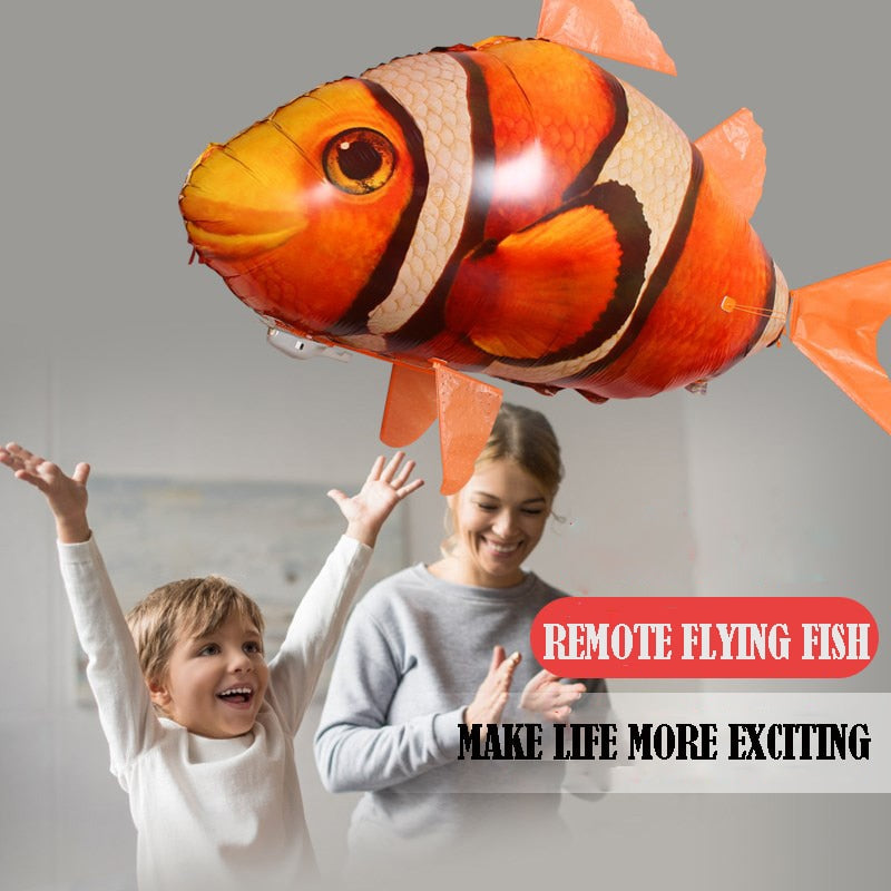 Remote-Controlled Flying Fish Toy for Indoor Family Fun