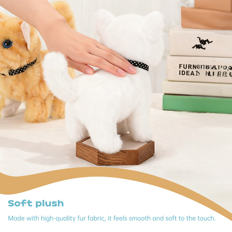 Interactive Walking Cat Toy With Sounds & Wagging Tail