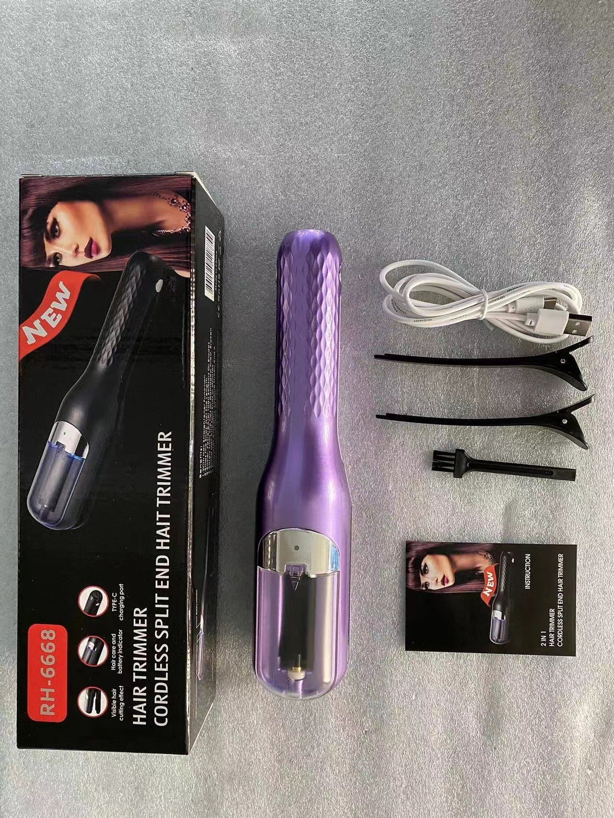 Rechargeable Split End Trimmer for Long Hair at Home