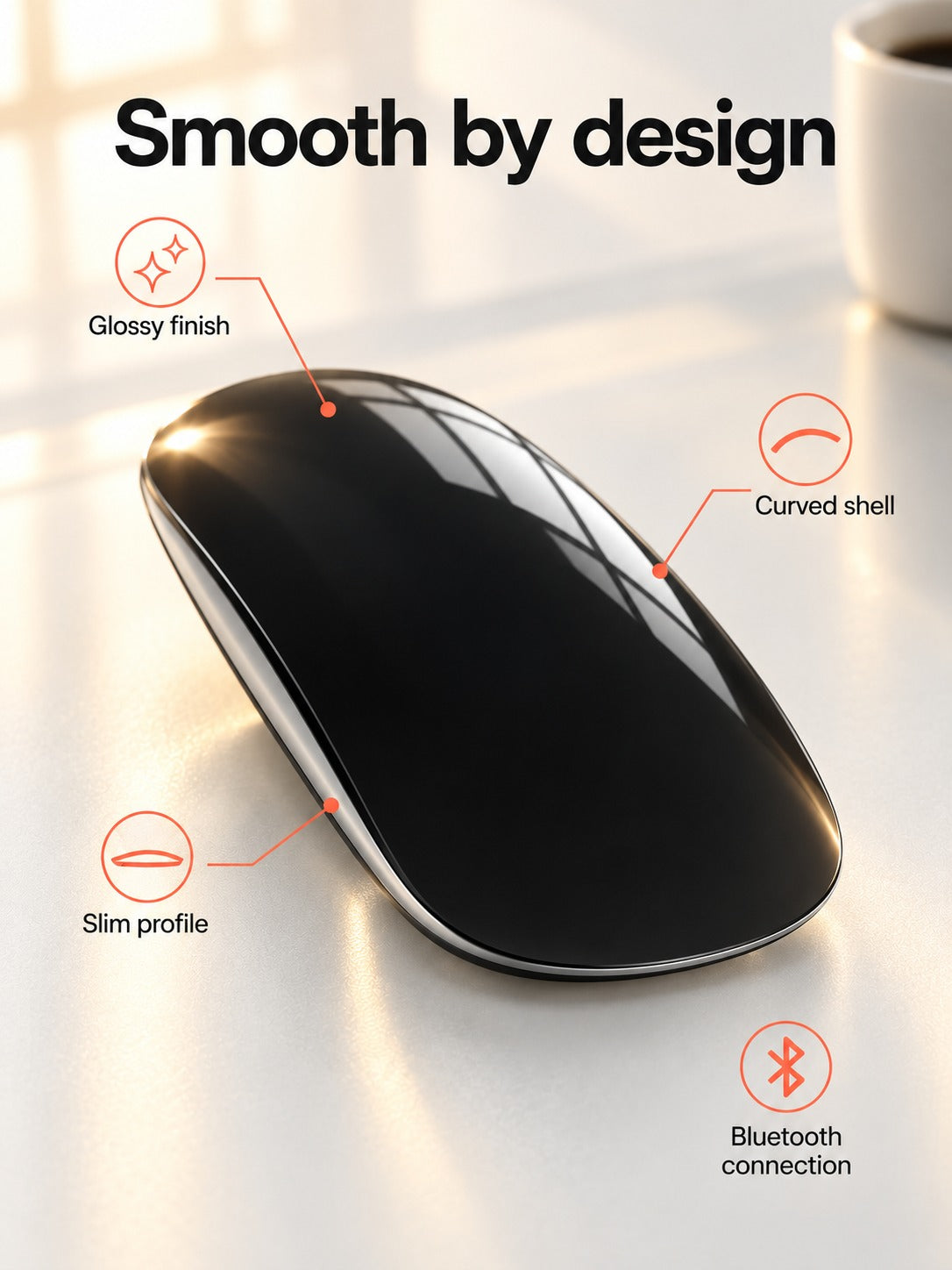 Rechargeable Bluetooth Mouse for Mac and Laptop