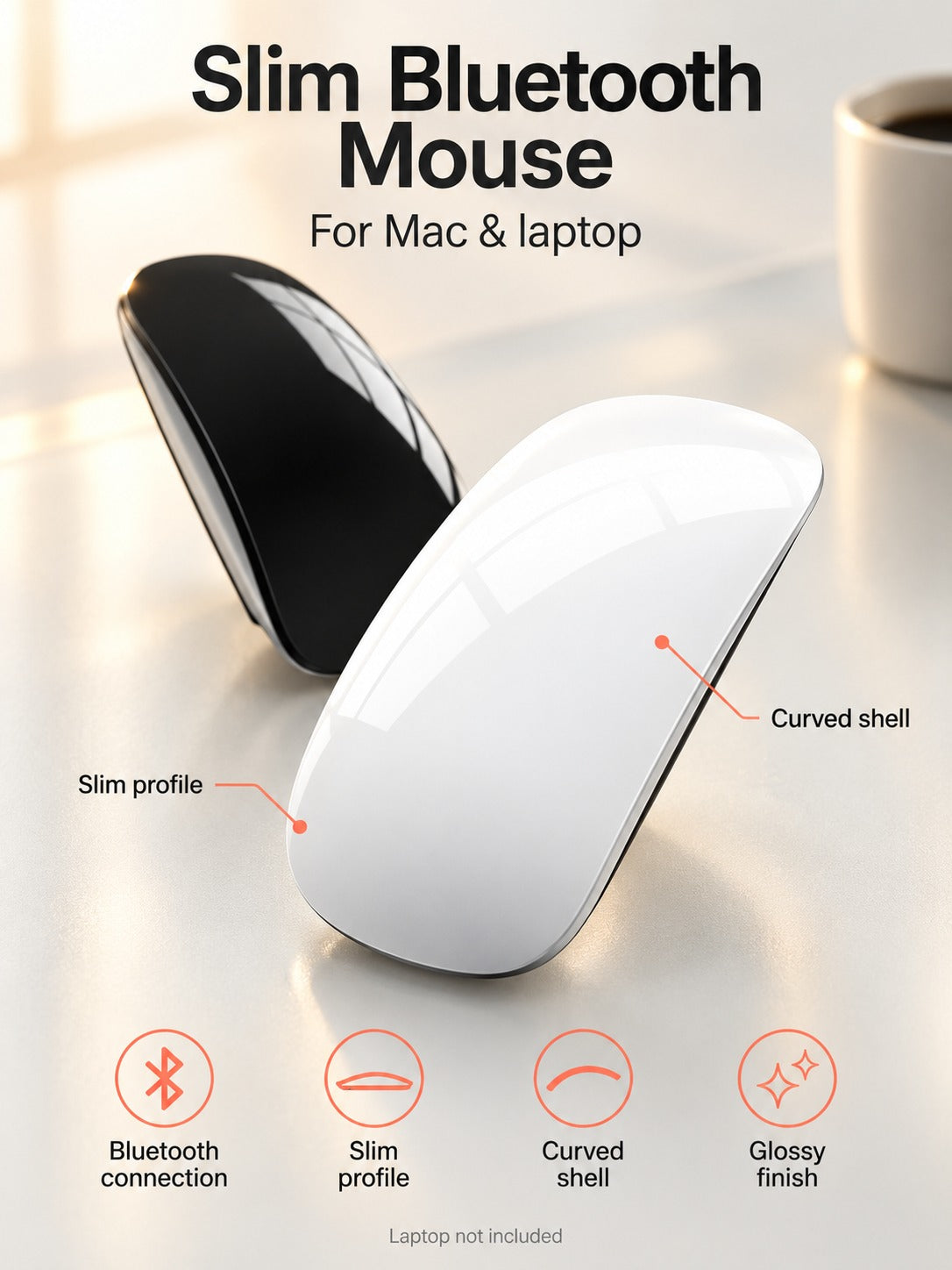 Rechargeable Bluetooth Mouse for Mac and Laptop