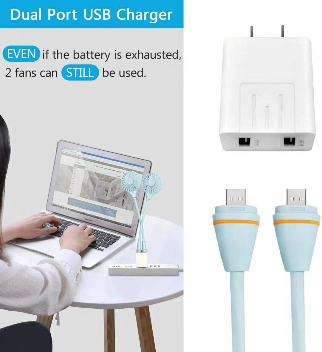 Rechargeable Hands-Free Neck Fan: 360° Airflow & 3 Speeds