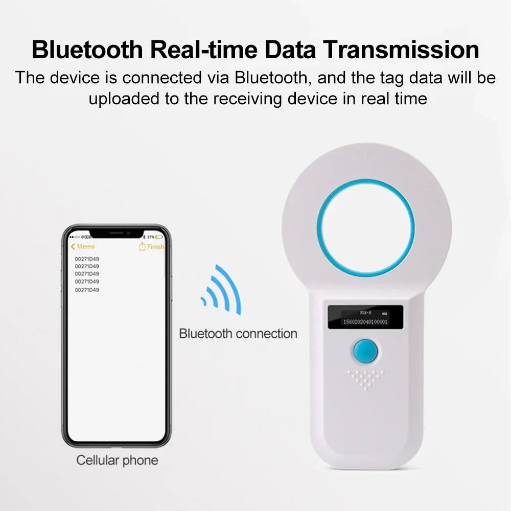 Animal RFID Microchip Scanner With Bluetooth Transfer
