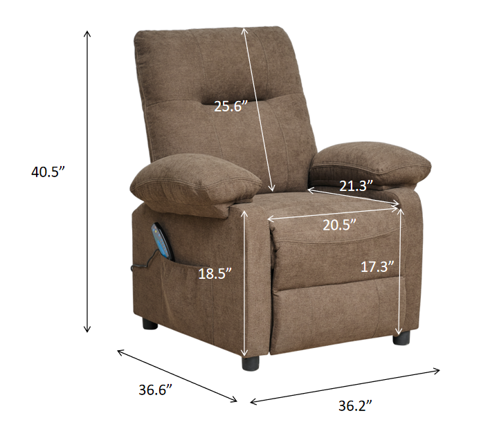 Recliner Chair with Massage and Footrest for Adults