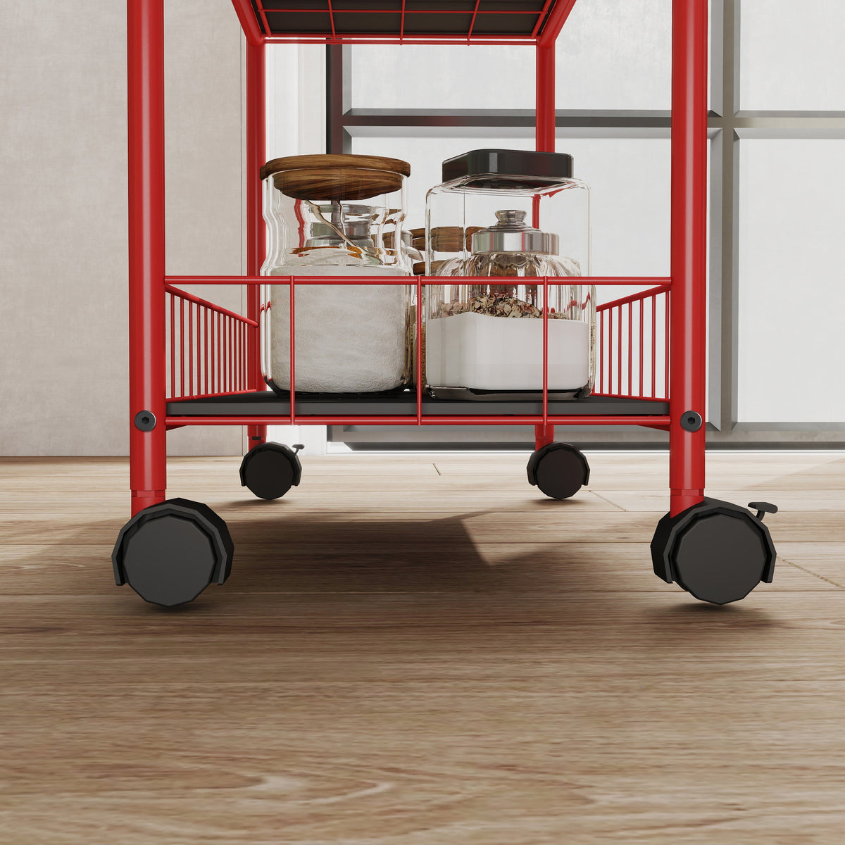 Six-Tier Slim Rolling Storage Cart for Narrow Spaces