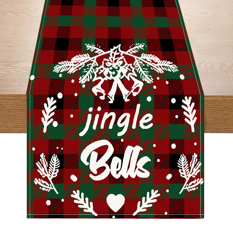 Christmas Table Runner - Rustic Plaid Holiday Tablecloth