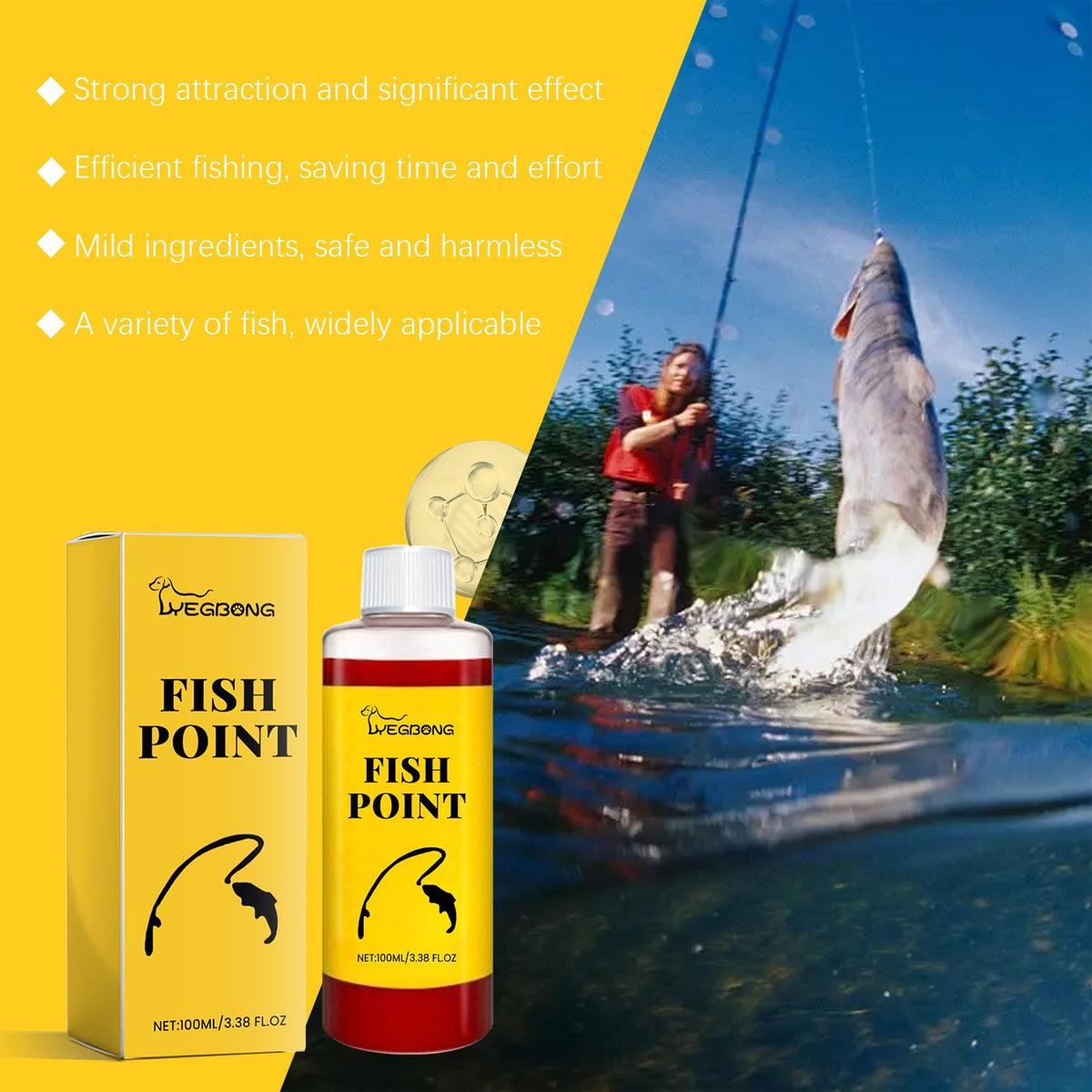 Carp Fishing Bait — Portable Liquid Fish Attractant