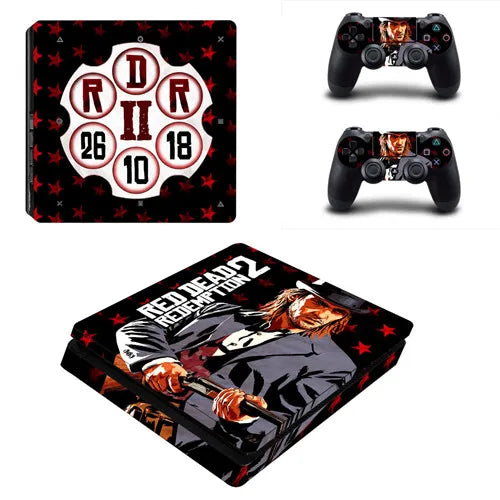 PS4 Slim Skin Sticker Red Dead Redemption 2 Set