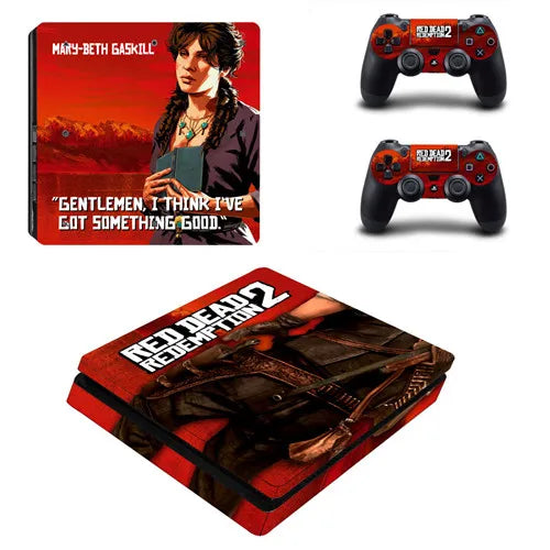 PS4 Slim Skin Sticker Red Dead Redemption 2 Set