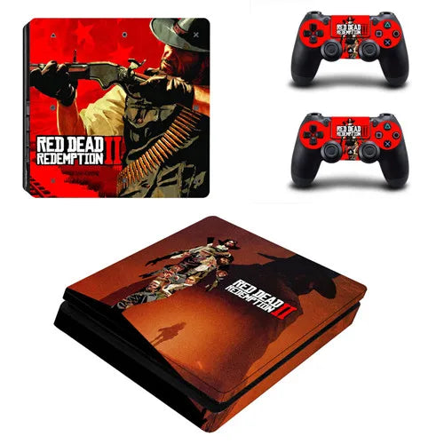 PS4 Slim Skin Sticker Red Dead Redemption 2 Set