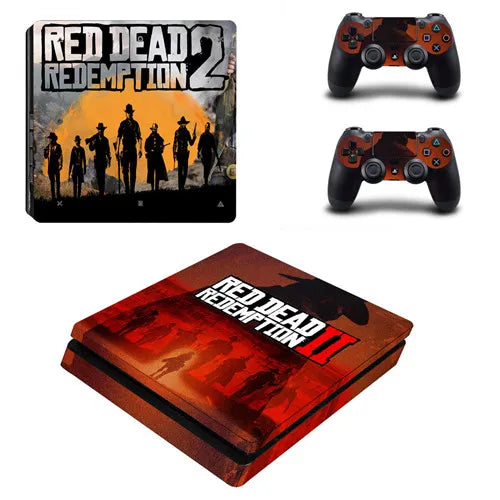 PS4 Slim Skin Sticker Red Dead Redemption 2 Set