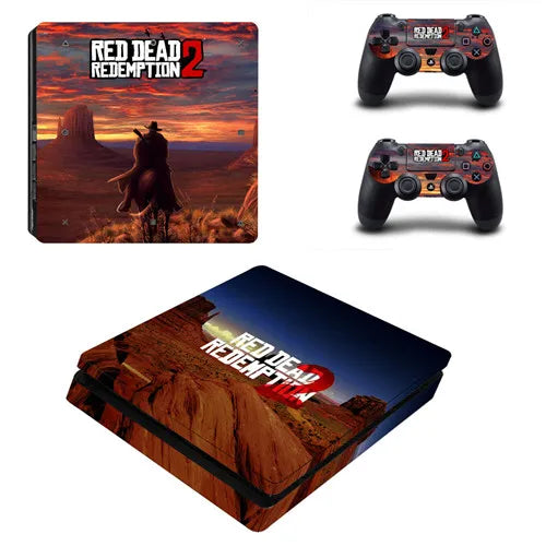 PS4 Slim Skin Sticker Red Dead Redemption 2 Set