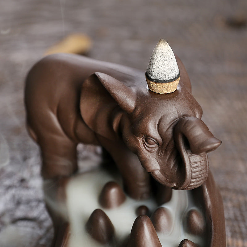 Backflow Incense Burner: Mesmerizing Elephant Decor