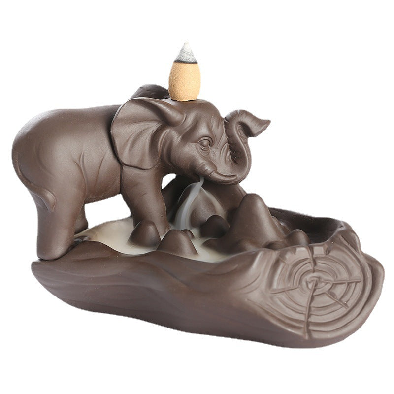Backflow Incense Burner: Mesmerizing Elephant Decor