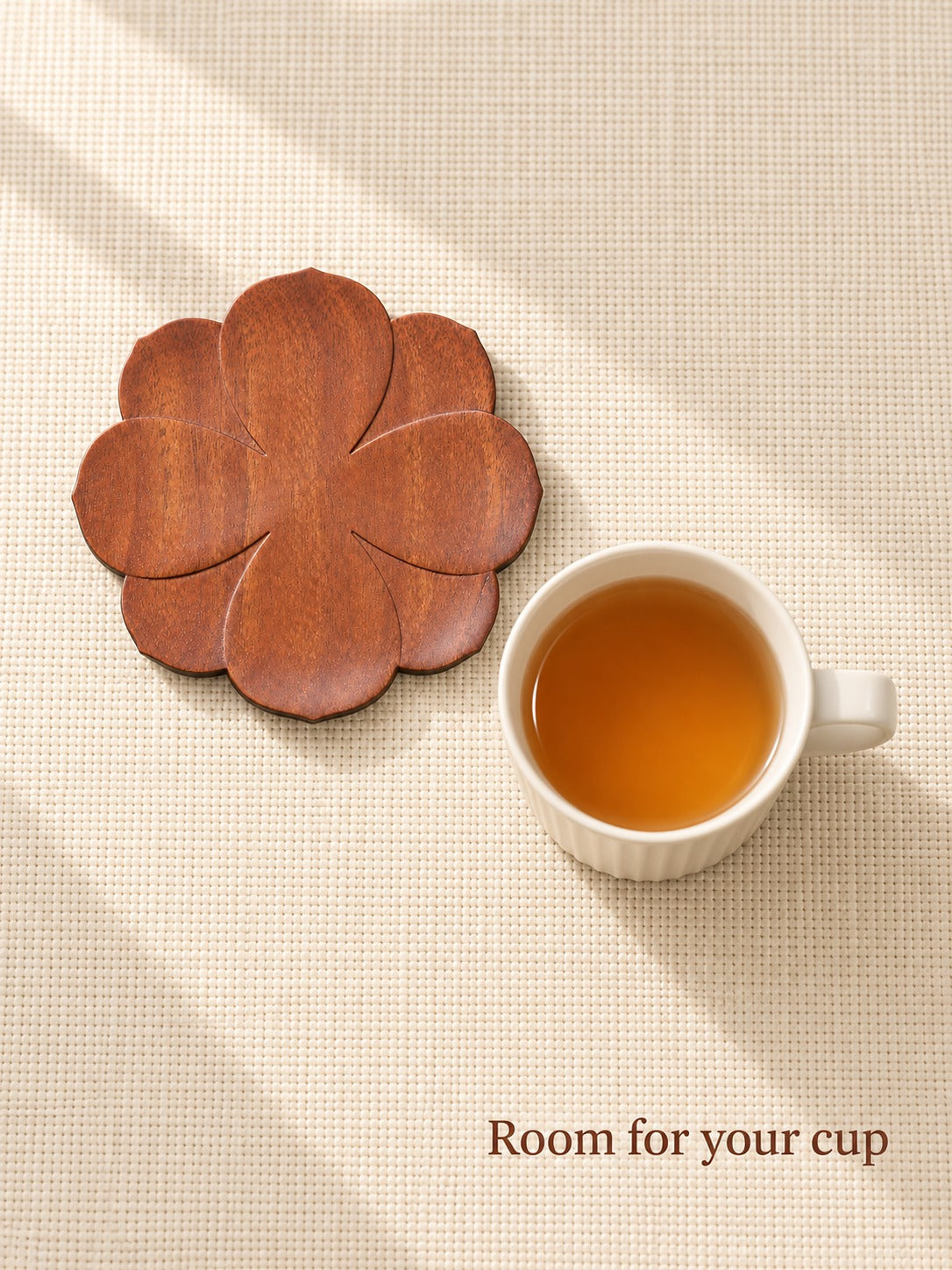 Red Sandalwood Coaster: Heat-Insulating Carved Wood Mat