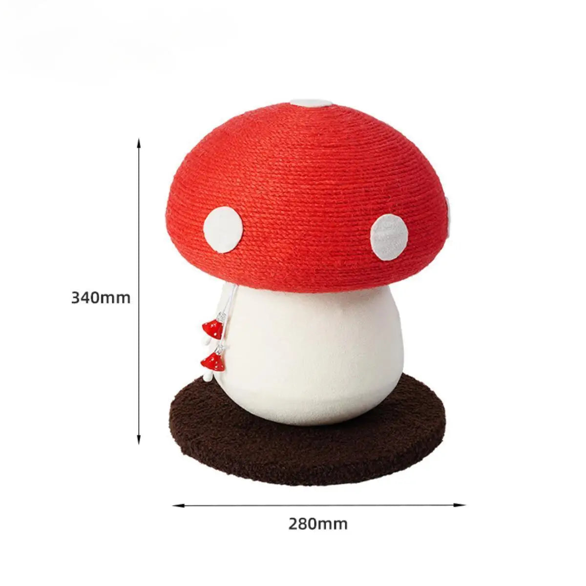 Mushroom Cat Scratching Post With Elevated Resting Perch