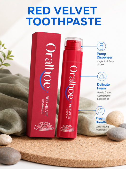 Red Velvet Toothpaste — 360° Cleaning & Delicate Foam